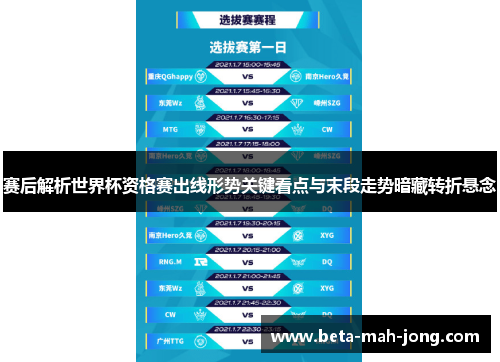 赛后解析世界杯资格赛出线形势关键看点与末段走势暗藏转折悬念